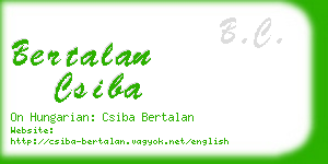 bertalan csiba business card